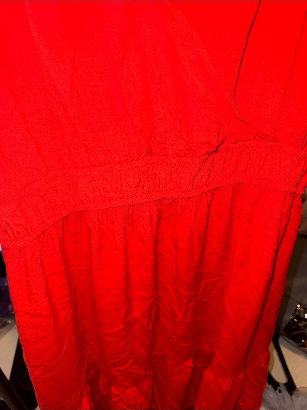 Knox Rose Orange V‑Neck Tiered Maxi Dress - Picture 6 of 9